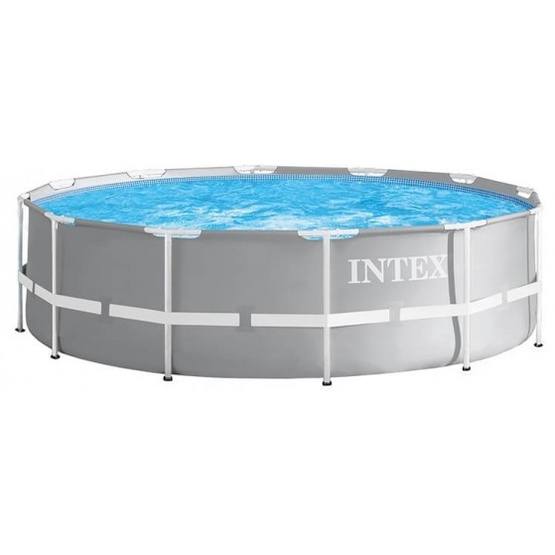 Intex - Pool Med Pump 26726Gn Prism 457 X 122 Cm Grå