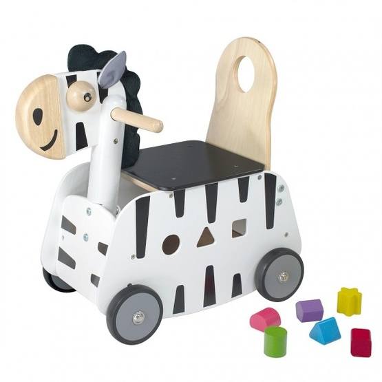 Im Toy - Carriage And Pushchair Zebra Junior 45 Cm Svart/Vit