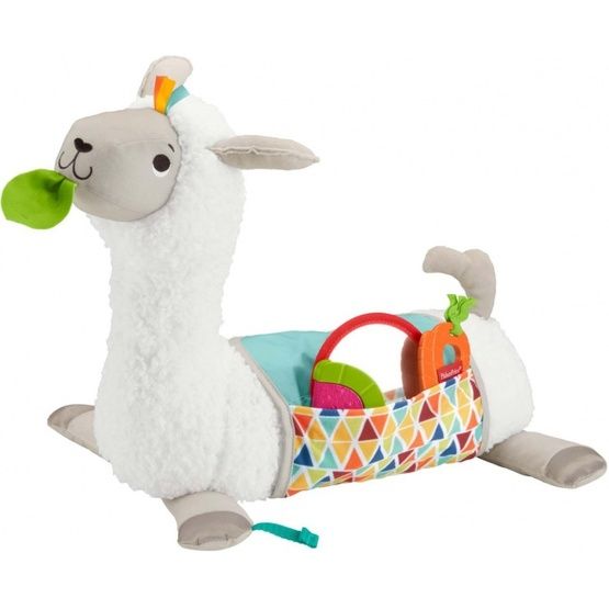Fisher-Price - Mjukisdjur Tummy Time Lamacushion 43 Cm Plysch Vit