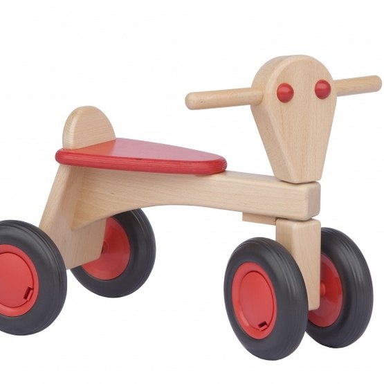 Van Dijk Toys - Sparkcykel - Houten Loopfiets Junior Röd