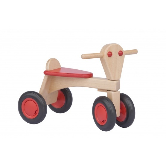 Van Dijk Toys - Sparkcykel - Houten Loopfiets Junior Röd