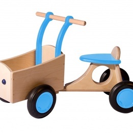 Van Dijk Toys - Sparkcykel - Loop-Bakfiets Junior Ljusblå