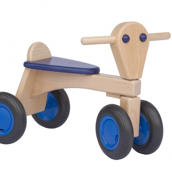 Van Dijk Toys – Sparkcykel – Houten Loopfiets Junior Blå