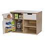 Mamamemo - Wooden Kitchen Cabinet With Fridge 36 Cm