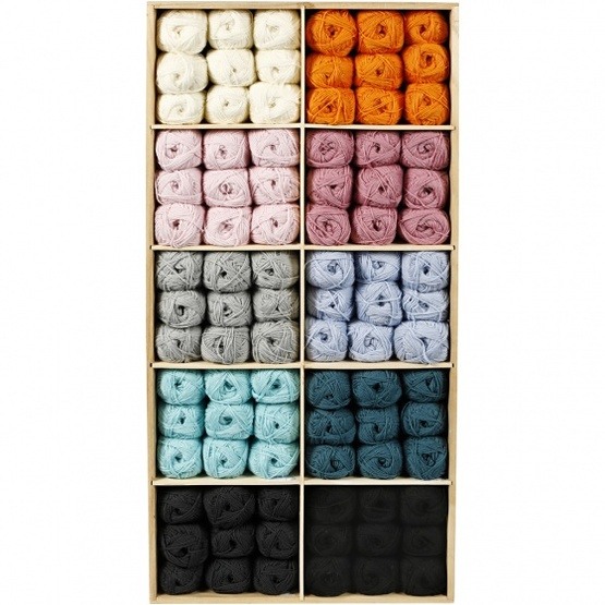 Creotime - Baby Yarn 120 Delar 172 M 50 G 14/4 Multicolour