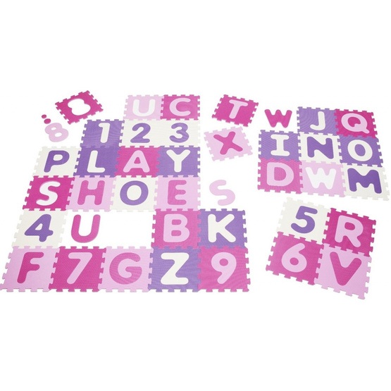 Playshoes - Floor Puzzle Junior 30 Cm Rosa Foam 36-Piece