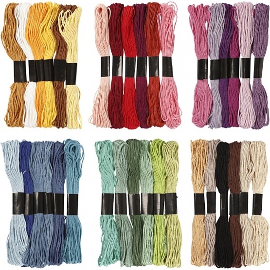 Creotime - Embroidery Thread 252 Delar 8 M Multicolour