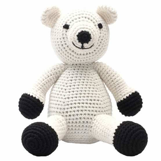 natureZOO - Mjukisdjur Isbjörn Xl Crocheted 40 Cm Vit
