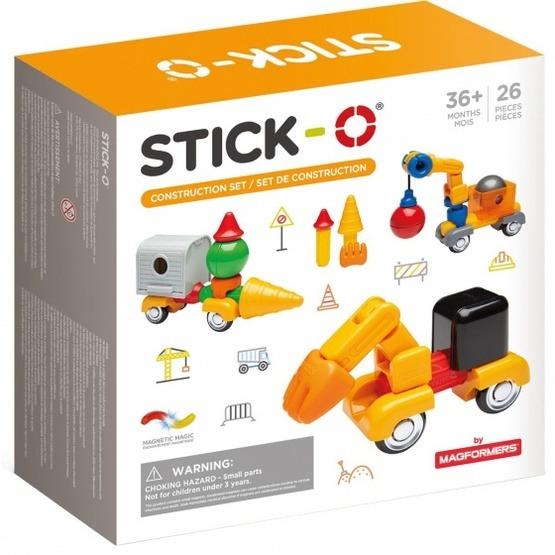 Stick-O - Magnetic Kit Construction 26 Delar Mångfärgad