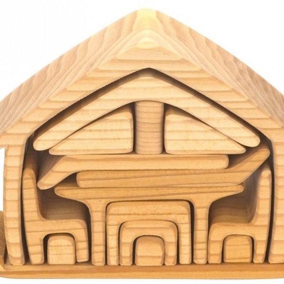 Glackskafer - Wooden House With Furniture 22 Cm Blank 16-Piece