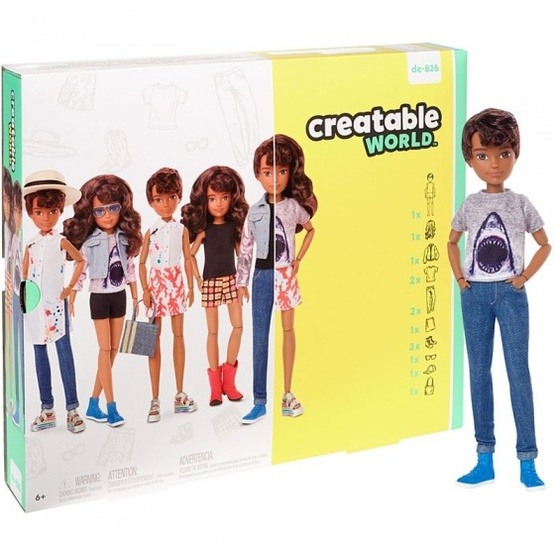 Creatable World - Doll With Accessories Set Brun Wavy Hair 30 Cm
