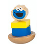 Small Foot - Wooden Stacking Figure Sesame Street Cookie Sample 9 Cm