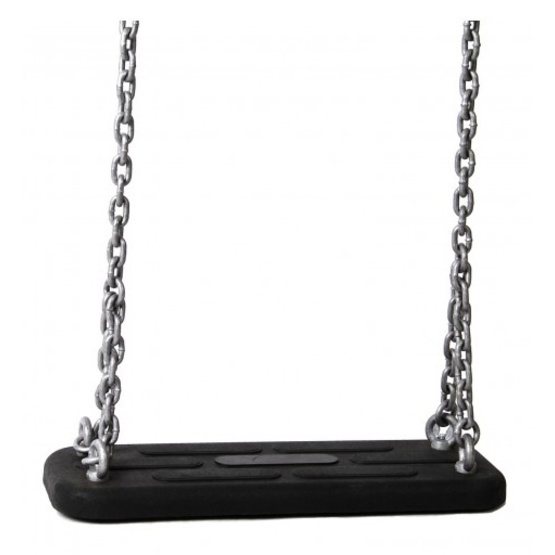 Swing King - Rocking Seat Rubber 45 Cm Steel Chain 200 Cm Svart
