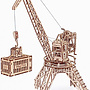 Wood Trick - Model Crane With Container Wood 31 X 57 Cm