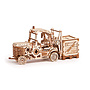 Wood Trick - Model Forklift With Piggybank Wood 31.5 X 11.5 Cm