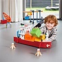 New Classic Toys - Container Boat Havenlijn60 Cm Wood Röd 3-Piece