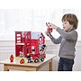 New Classic Toys - Fire Station Junior 41 Cm Wood Röd 7-Piece