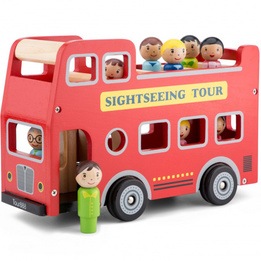 New Classic Toys - Buss City-Tour Little Driver Röd 2 Delar