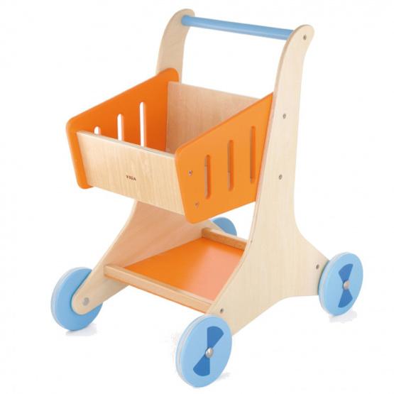Viga Toys - Shopping Trolley Girls 48 X 30 X 41,5 Cm Wood