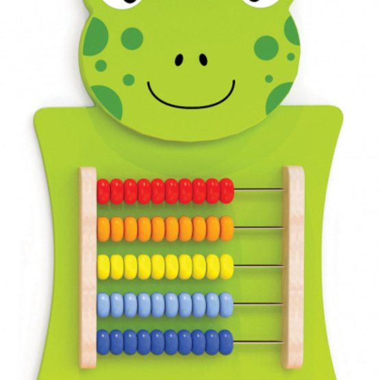 Viga Toys Väggspel Groda Abacus 55 Cm Grön Trä