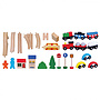 Viga Toys - Train Set Junior 41.5 X 28.5 X 7.5 Cm Wood 40-Piece
