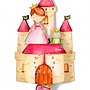 Dekori - Väggklocka Princess Castle Girls 30 X 33 Cm Wood Rosa