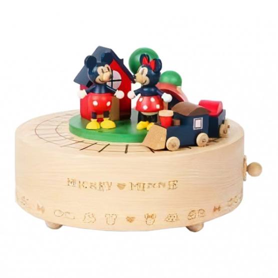 Disney Speldosa Mickey And Minnie Wooderful Life Wood