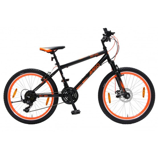 Amigo - Mountainbikes - Next Level 24 Tum Junior 21 Växlar Svart/Orange