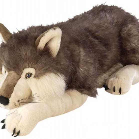 Wild Republic Mjukisdjur Toy Wolf Junior 76 Cm Plush Beige/Brun