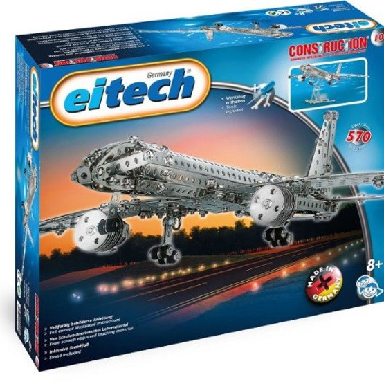 Eitech Building Kit Airplane Steel Silver 570-Piece