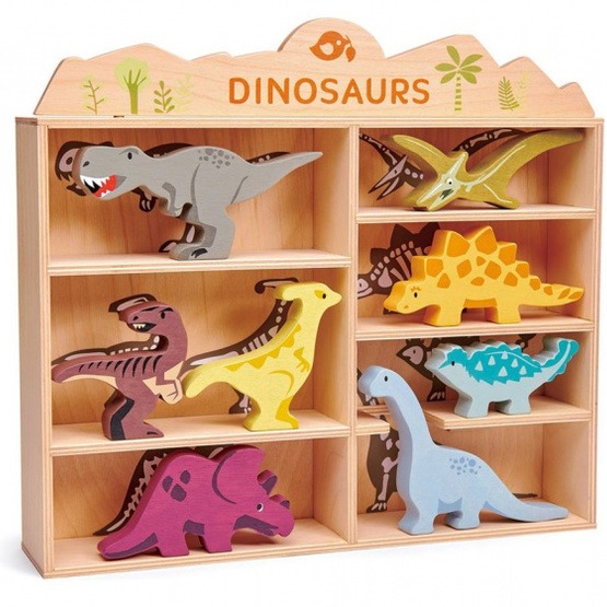 Tender Leaf Toys - Animal Set Dinosaur 38 X 28 Cm Wood 25-Piece