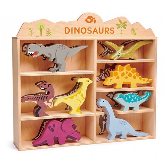 Tender Leaf Toys - Animal Set Dinosaur 38 X 28 Cm Wood 25-Piece