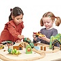 Tender Leaf Toys - Train Set 94 Cm Wood Natural 9-Piece
