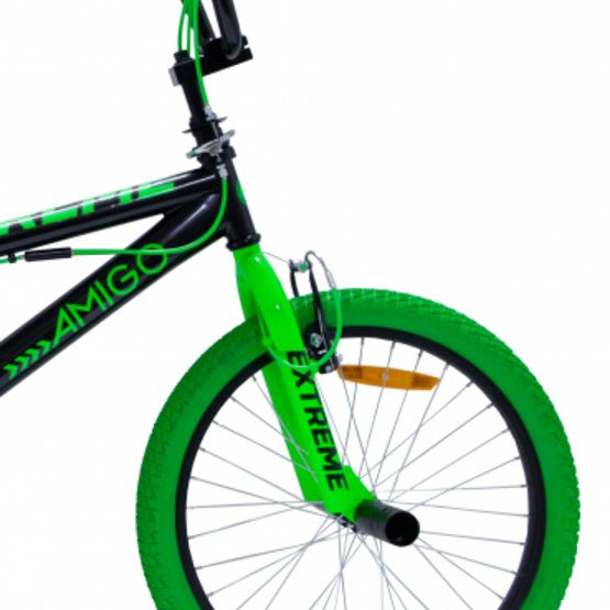 Amigo - BMX Cykel - Bmx Extreme 20 Tum Svart/Grön