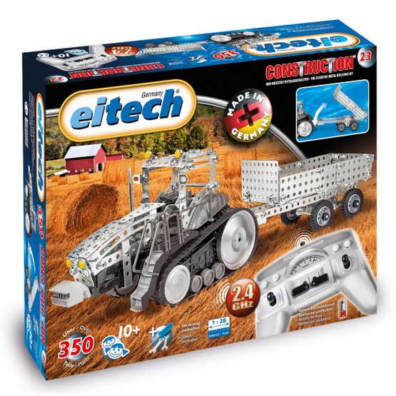 Eitech Construction Set Steerable Tractor Steel Silver 354-Piece
