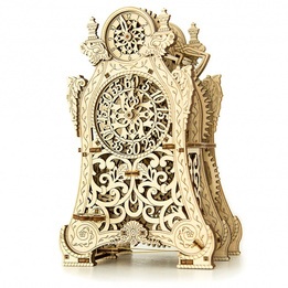 Wooden City - Ornament Magic Clock 21.8 Cm Natural 149 Delar