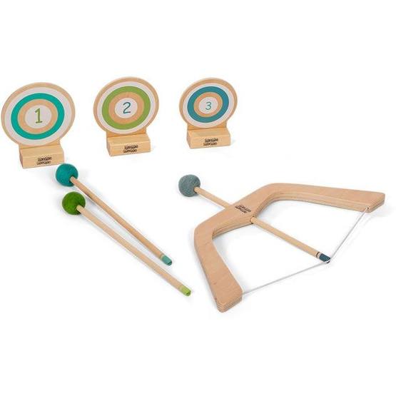 Mamamemo - Pipe-And-Arch Set Junior 35 Cm Wood Light Brun 8-Piece