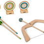 Mamamemo - Pipe-And-Arch Set Junior 35 Cm Wood Light Brun 8-Piece