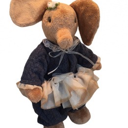 Clemens - Mjukisdjur Elefant Firlefant 30 Cm Brun/Blå