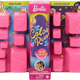 Barbie - Docka Color Reveal Dogpark/Movie 17 Delar
