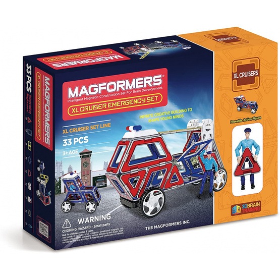 Magformers - Construction Toy Xl Cruiser Emergency 34-Piece