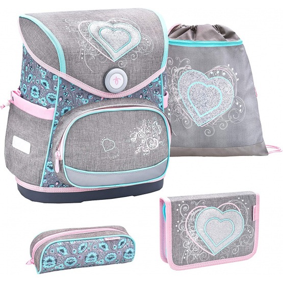 Belmil - Skolset - Set Love 19 Liter Polyester Grå/Blå