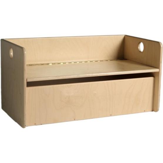 Van Dijk Toys - Storage Cube Bench 29 X 29 X 58 Cm Wood Natural