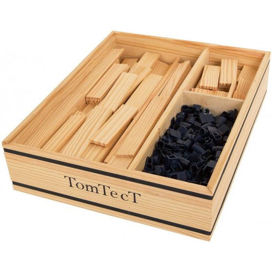 Tomtect - Construction Kit Junior Wood/Plastic Natural/Blå 500-Piece