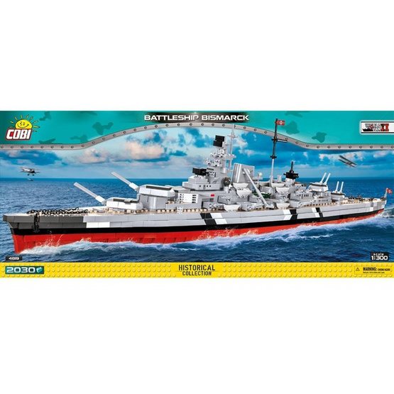 Cobi - Building Kit Battleship Bismarck Abs Grå 2030 Delar (4819)