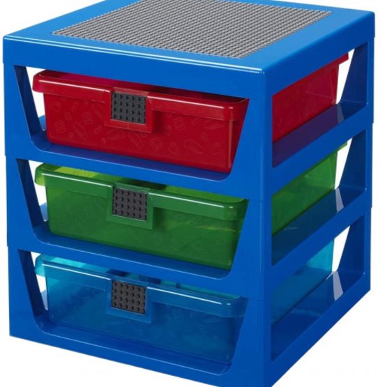 LEGO Lego Storage Shelf 3 Drawers 37.5 X 34.5 Cm Polypropylene/Abs Blå
