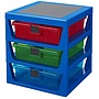 Lego - Storage Shelf 3 Drawers 37.5 X 34.5 Cm Polypropylene/Abs Blå