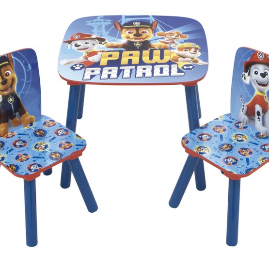 Nickelodeon Table And Chairs Paw Patrol Junior Wood Blå 3-Piece