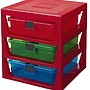 Lego - Storage Shelf 3 Drawers 34.5 X 37.5 Cm Polypropylene Röd