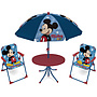 Disney - Två Stolar, Bord Och Parasoll - Mickey Mouse Blå 4 Delar
